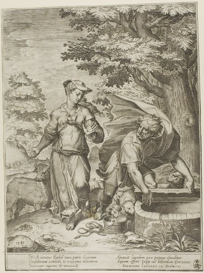 Jakob und Rahel von Agostino Carracci
