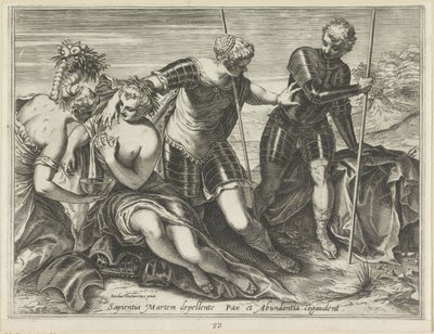 Mars von Minerva vertrieben von Agostino Carracci