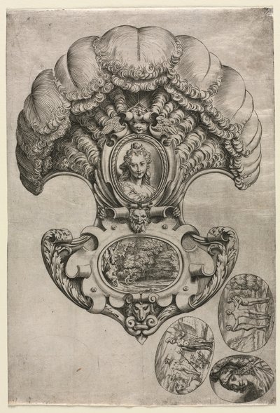 Der Fächer, ca. 1589-1595 von Agostino Carracci