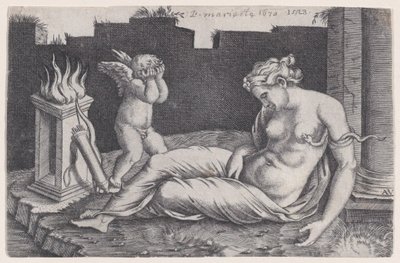 Kleopatra, datiert 1528 von Agostino Veneziano