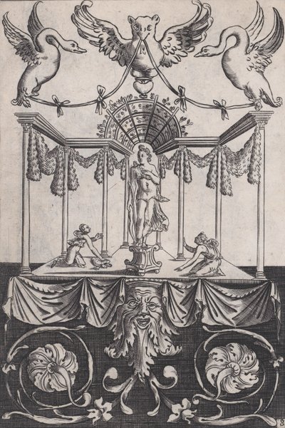 Ornamentales Panel von Agostino Veneziano