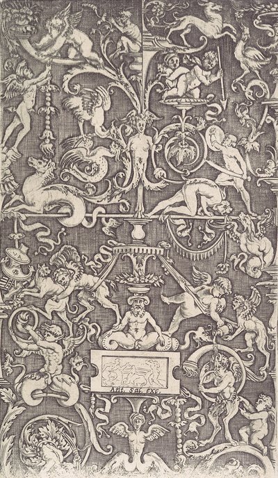 Ornamenttafel, ca. 1514-36 von Agostino Veneziano