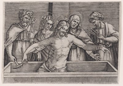 Die Grablegung Christi von Agostino Veneziano
