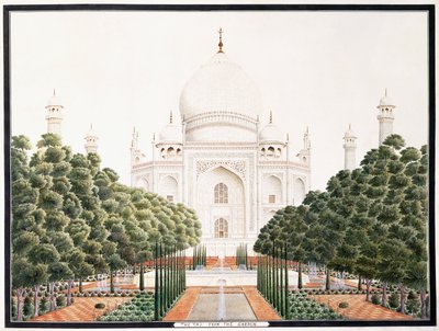Der Taj vom Garten aus, ca. 1815 von Agra School