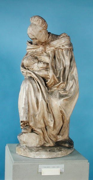 Boulonnaise Frau, die ihr Kind füttert von Aime Jules Dalou