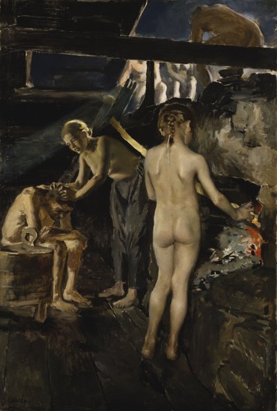 In der Sauna von Akseli Gallen Kallela