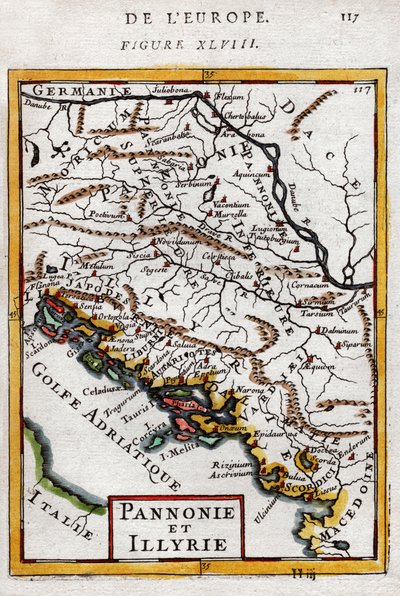 Karte von Ungarn und dem Balkan 1683 von Alain Manesson Mallet