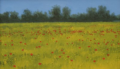 Gelbes Feld mit Mohnblumen, 2002 von Alan Byrne