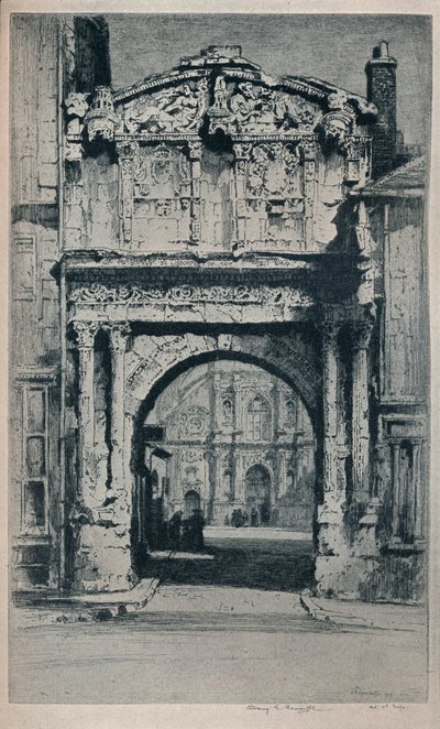 Porte Saint-Pierre, Auxerre, 1912 von Albany E Howarth