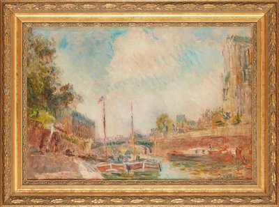 Notre-Dame von der Seine von Albert Charles Lebourg
