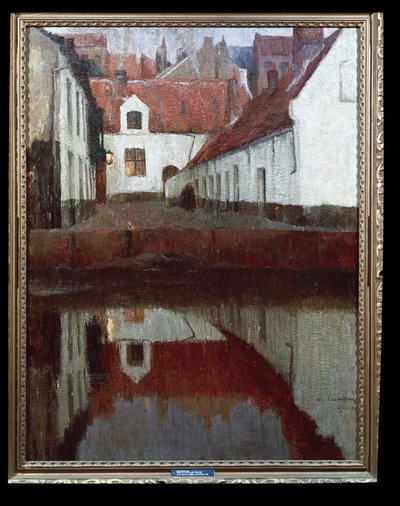 Kleiner Hof in Flandern bei Dämmerung von Albert Baertsoen