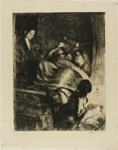 Lieferung, Platte drei aus Frau von Albert Besnard