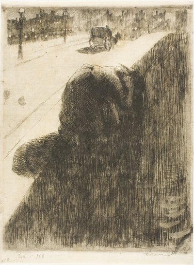 Selbstmord, Platte elf aus Frau von Albert Besnard