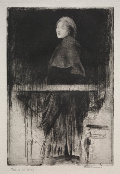 Frau mit Umhang von Albert Besnard