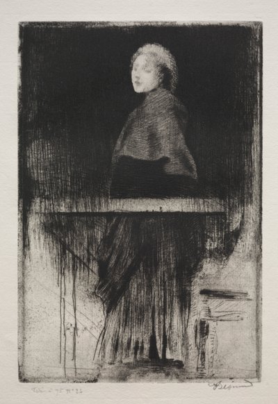 Frau mit Umhang von Albert Besnard