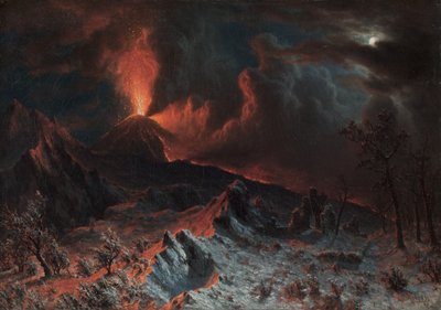 Der Vesuv bei Mitternacht, 1868 von Albert Bierstadt