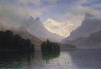 Bergszene, 1880-90 von Albert Bierstadt