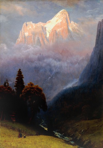 Sturm in den Alpen, ca. 1856 von Albert Bierstadt