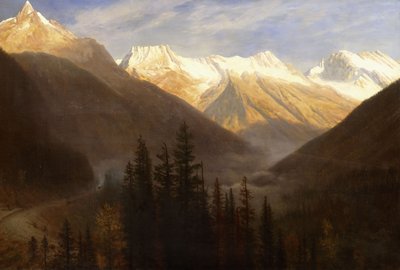 Sonnenaufgang von Glacier Station, ca. 1890 von Albert Bierstadt