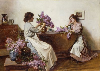 Flieder arrangieren, 1906 von Albert Chevallier Tayler