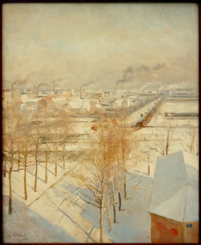 Verschneites Paris von Albert Gustaf Aristides Edelfelt
