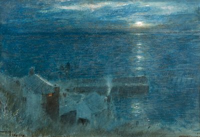 Mondaufgang in Clovelly von Albert Goodwin