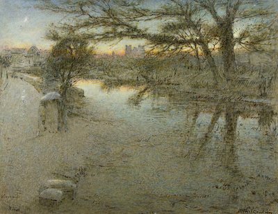 Am Flussufer, Ripon von Albert Goodwin