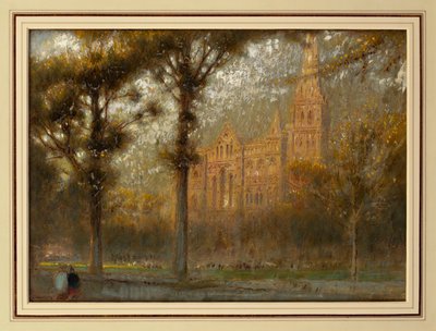 Kathedrale von Salisbury: Die Westfassade und der Turm von Albert Goodwin