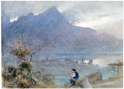 Stansstad und der Pilatus, Schweiz von Albert Goodwin