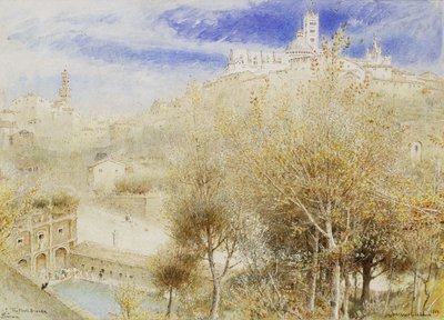 Die Fonte Branda, Siena, 1905 von Albert Goodwin