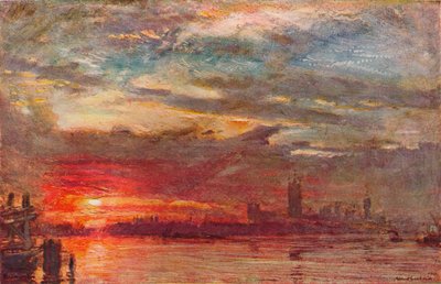 Westminster Sonnenuntergang, 1900 von Albert Goodwin