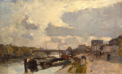 Le pont de Neuilly, près Paris von Albert Lebourg