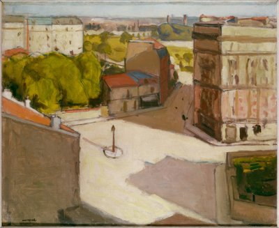 Kleiner Platz mit Straßenlaterne von Albert Marquet