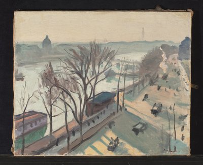 Quai du Louvre, blasse Sonne von Albert Marquet