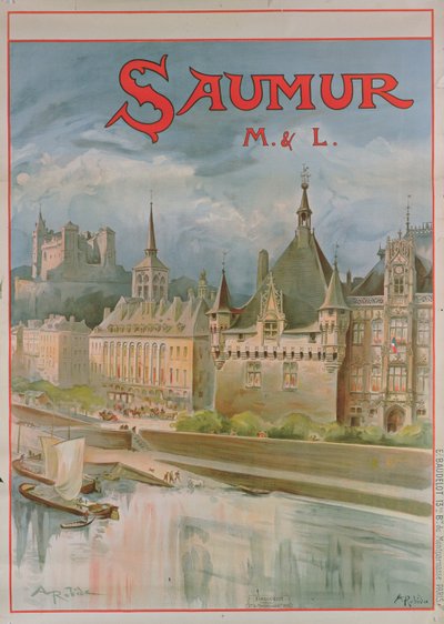 Saumur Plakat von Albert Robida
