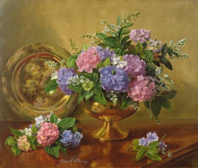 Hortensien und Flieder von Albert Williams