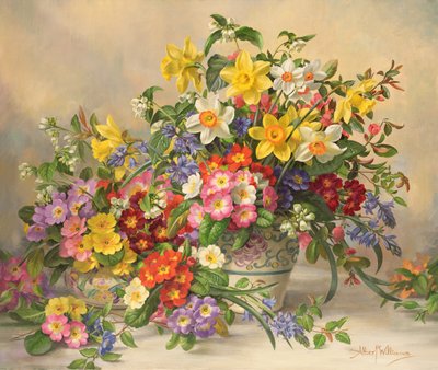 AB/296 Frühlingsblumen und Poole-Keramik von Albert Williams