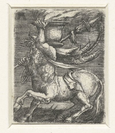 Zentaur trägt einen Topf mit Feuer von Albrecht Altdorfer