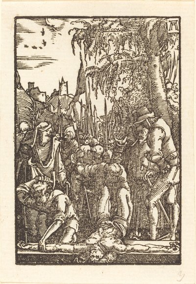Christus ans Kreuz genagelt von Albrecht Altdorfer