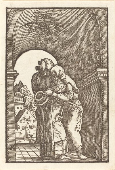 Joachim umarmt Anna von Albrecht Altdorfer
