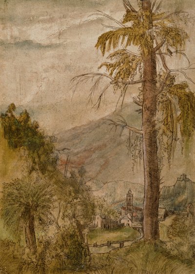 Landschaft mit Kirche von Albrecht Altdorfer