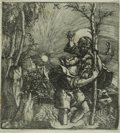 Heiliger Christophorus trägt das Christuskind von Albrecht Altdorfer