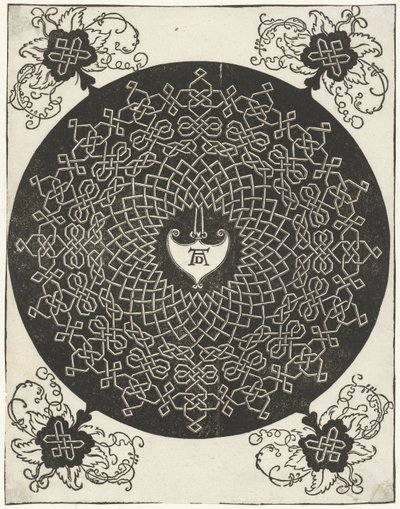 Borduurvoorbeeld met hartvormig schildje von Albrecht Dürer