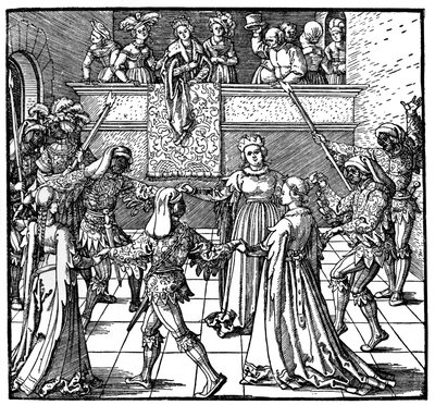 Tanz bei Fackellicht, Augsburg, 1516 von Albrecht Dürer