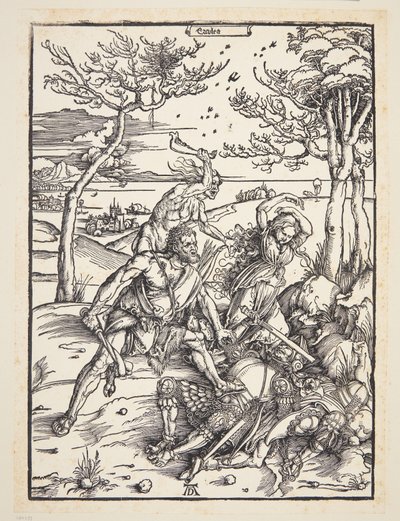 Herkules besiegt die Molioniden-Zwillinge von Albrecht Dürer