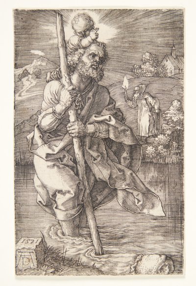 St. Christophorus nach rechts gewandt von Albrecht Dürer