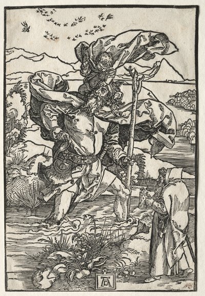 Der heilige Christophorus mit den Vögeln von Albrecht Dürer