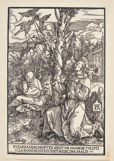 Der heilige Franziskus empfängt die Stigmata von Albrecht Dürer
