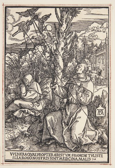 Der heilige Franziskus empfängt die Stigmata von Albrecht Dürer