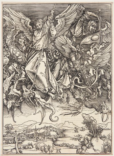 St. Michael kämpft gegen den Drachen von Albrecht Dürer